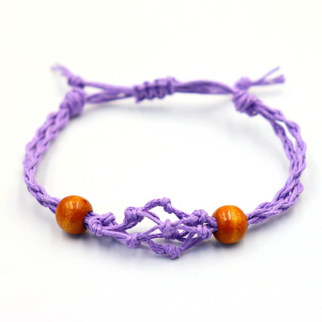 Adjustable Woven Natural Stone Net Necklace Pendant