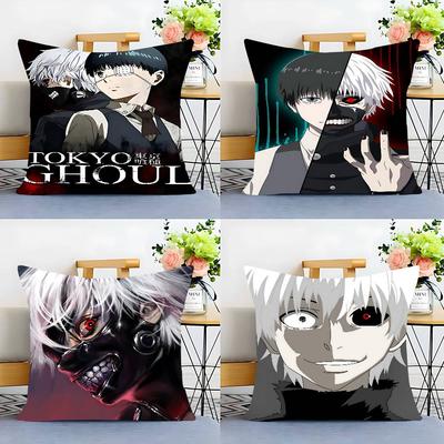 Tokyo Anime Ghoul Pillow Case Removable Washable Cushion Cover – All-Season Soft Linen