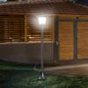 Outdoor Garden Solar Post Lamp Sensor Dimmable LED Lantern Bollard Pathway 1.6M Tall, Black