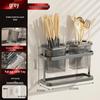 Multifunctional Kitchen Knife and Chopstick Holder with Cutting Board Storage