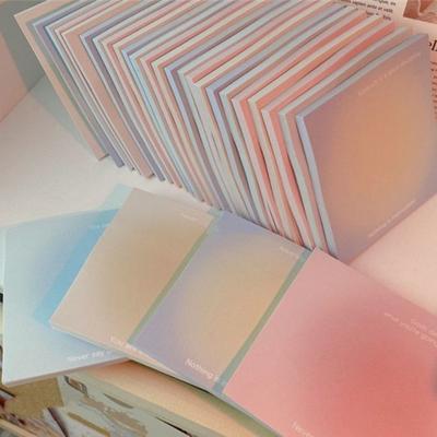 50 blatt Nette Memo Pad Kreative Mode Farbverlauf Scrapbooking Memo Pad Schreibwaren Sticky Note Kawaii Student Lieferungen