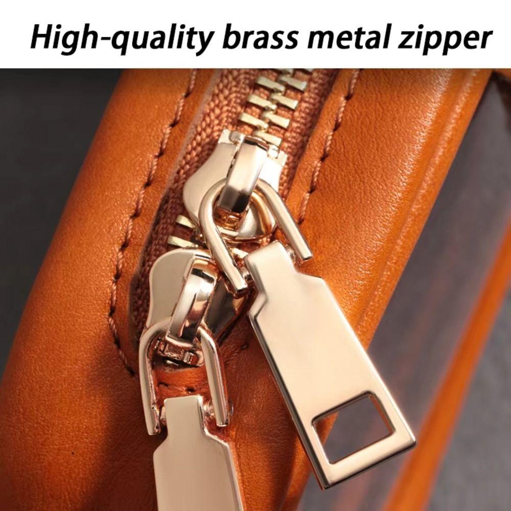 Transparent Design Jewelry Organizer Bag Leather Material Waterproof Jewelry Bag Hand String