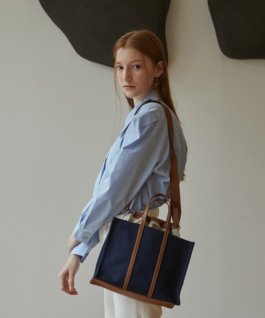 Demaker New Vase Medium Bag-Canvas Navy