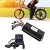 Electric Bike Conversion Kit 40A 3 Mode Sine Wave Motor Controller S-100 Color Screen Panel 20X Throttle Handle 8 Magnets Power Pedal Assist Sensor