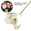 Long Stem Simulation Lotus Flower Green Plant Faux Flower  Floral Arrangement