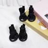 4 Stück/Set Rutschfeste Atmungsaktive Haustier-Sandalen Verstellbare Helle Welpen-Schuhe Netz-Fußabdeckungen Für Alle Jahreszeiten