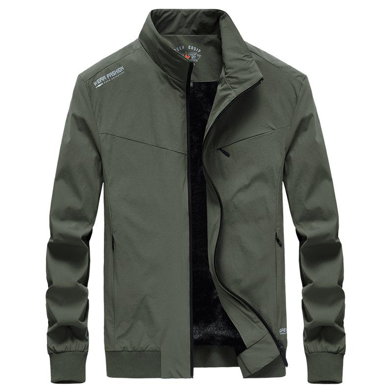 Men's Autumn and Winter New Jacket Men's Fleece Thickened Thermal Casual Jacket Jacket