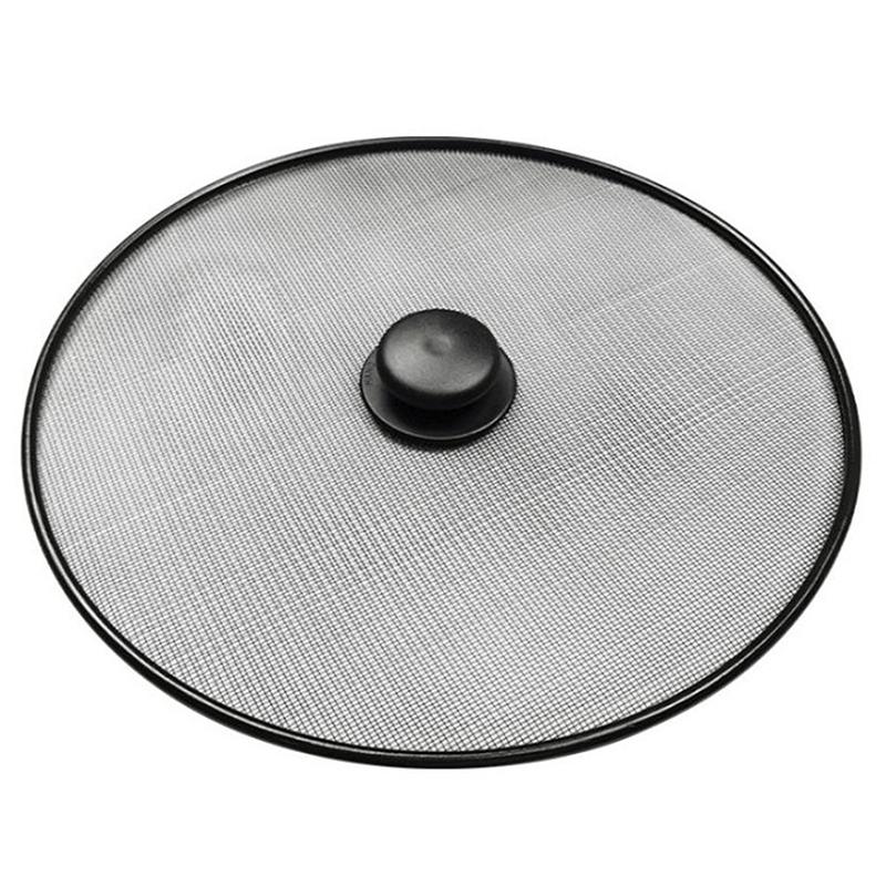 Black Splatter Screen Anti Grease Frying Pan Oil Splash Guard Lid Fine Mesh Splash Guard Cover Lid Kitchen Tools