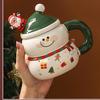 Christmas Themed Ceramic Mug with Lid
