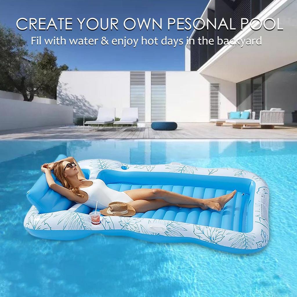 Pool Water Sunbathing PVC Inflatable Float With Pillow