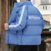 Down cotton jacket men's couple warm loose bread jacket versatile padded jacket trendy padded jacket