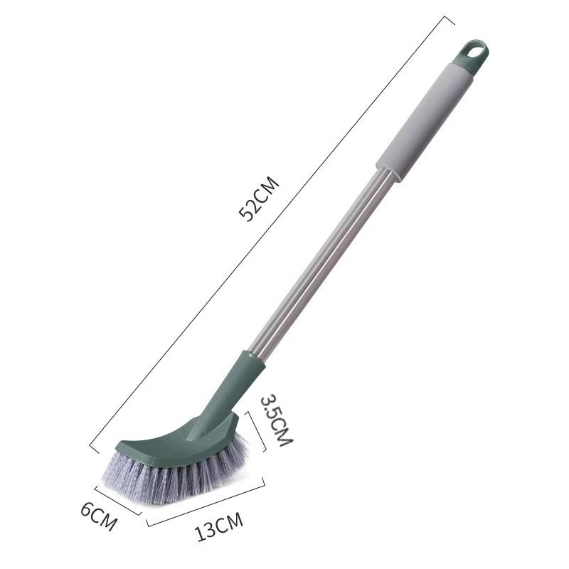 Brosse de Toilette Suspendue à Long Manche et à Poils Doux avec Éponge