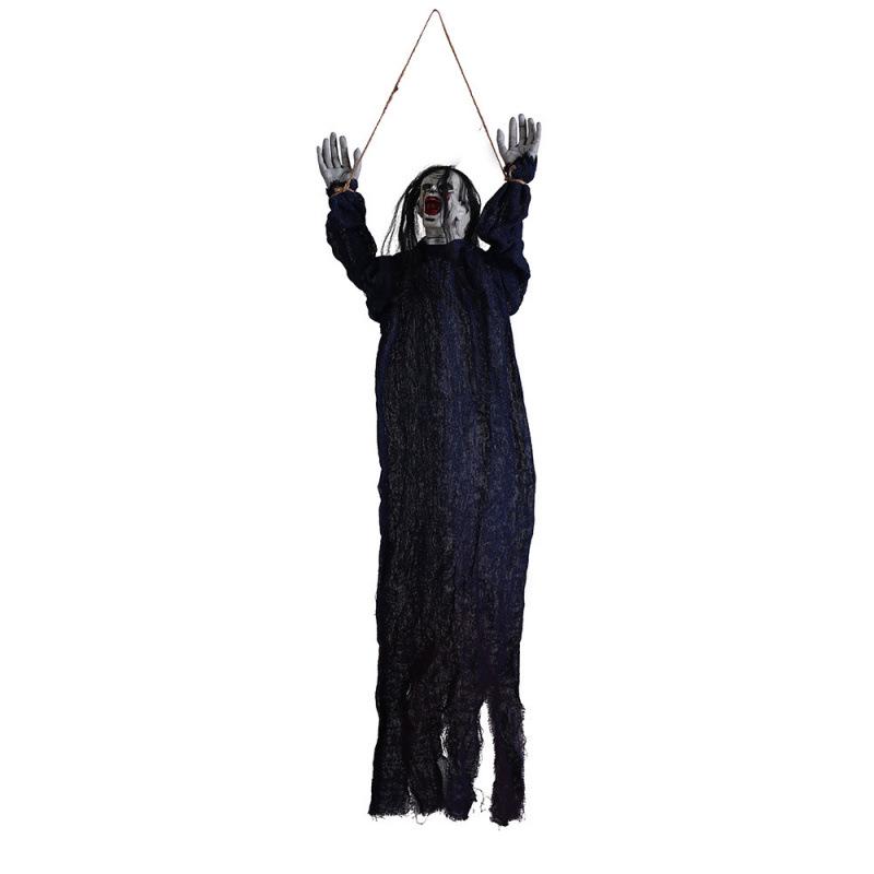 Haunted Escape Room Halloween Decor: Hanging Ghost, Crawling Ghost, Long-Haired Ghost for Spooky Atmosphere
