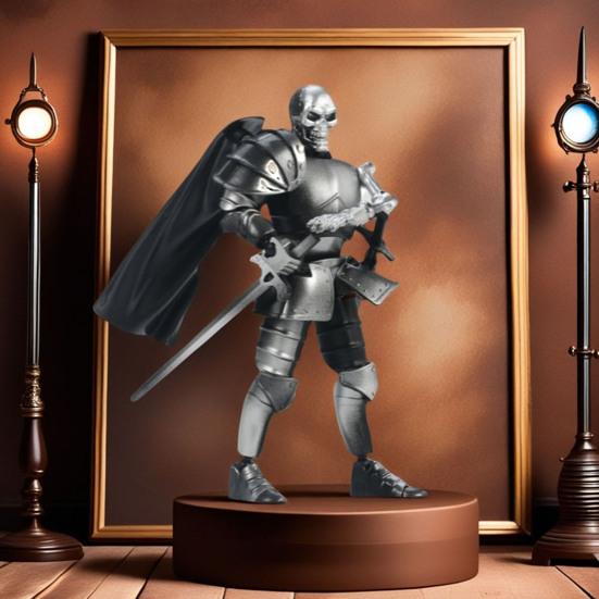 Yousheng Medieval Knight Action Figure Kit with Accessories Movable Joints Skeleton Knight Model Toy DIY Assembly Posable Knight Figurine Decoration