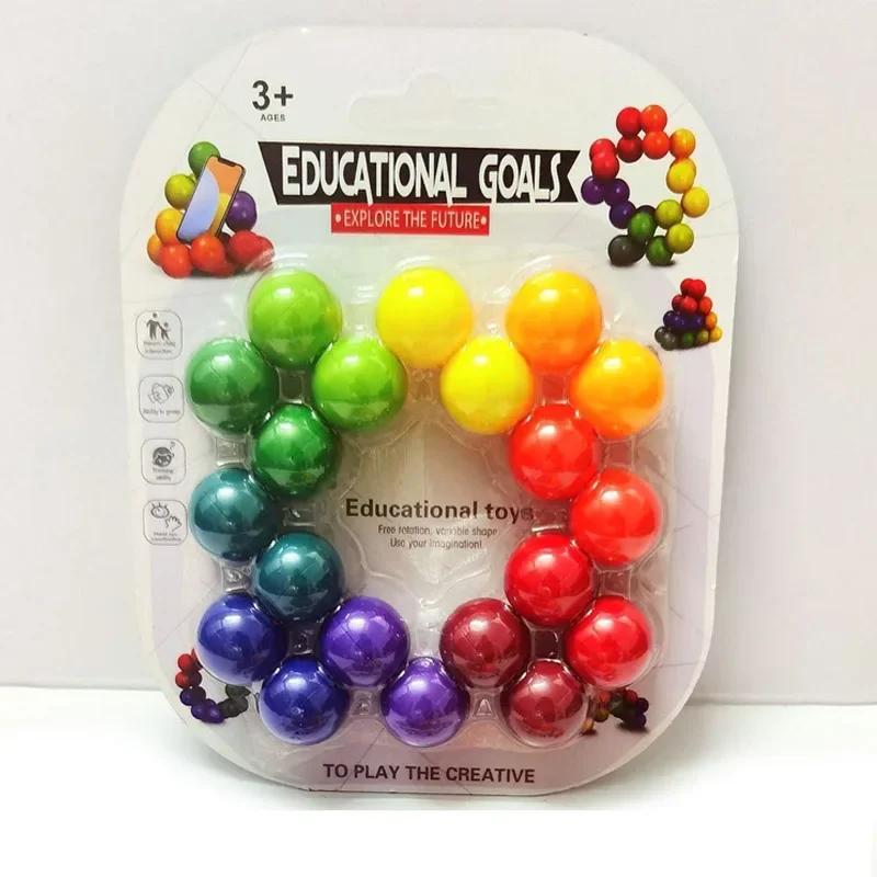 Fidget Toy 3D Puzzle Ball Endless Twisted And Turned Flexible Jionts Stress Relief Desk Sculpture Toys For Kids Adult Gifts