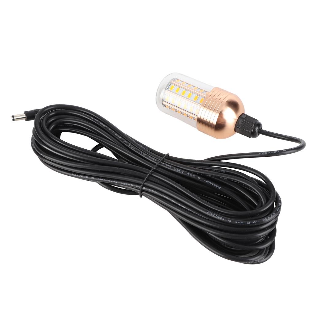 LED Fiskeljus Superstarkt 60 LED 3000lm 30W IP68 Vattentät Undervattens Nattfiskelampa