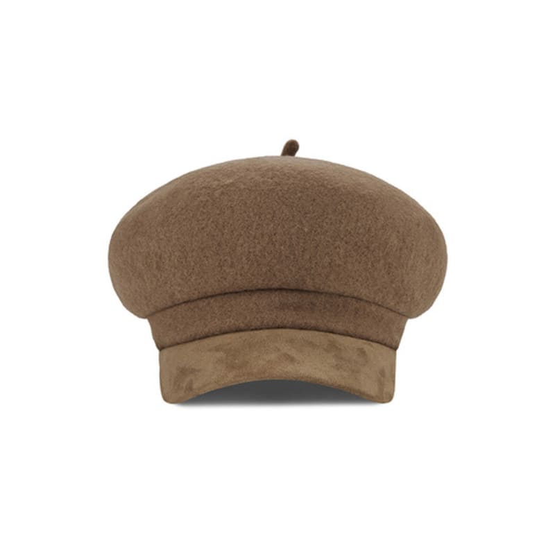 VARZAR VA Studded Wool Combo Newsboy Cap Camel