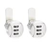 Zinc Alloy 3 Digit Combination Cam Lock Password Lock for Cabinets Drawers Mailboxes Toolboxes Adjustable Thread Length