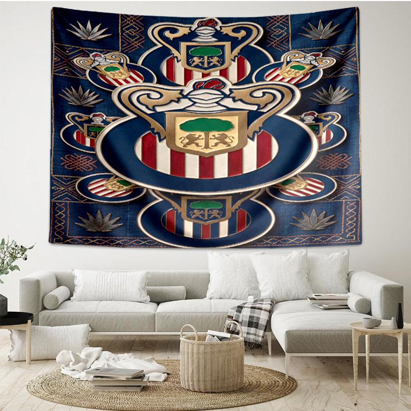 Club Deportivo Guadalajara Print Tapestry - Portable Wall Decor Cloth, for Home, Dorm, Travel, Bedroom, Living Room - Ideal Birthday Housewarming Gift