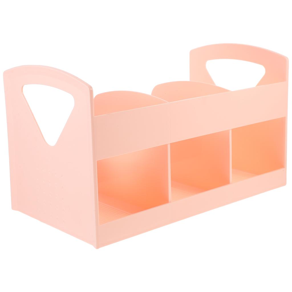 Large Size Three Grid Book Rack Portable Desktop Organizer Sturdy Smooth Surface for Office School Home Practical Bookshelf