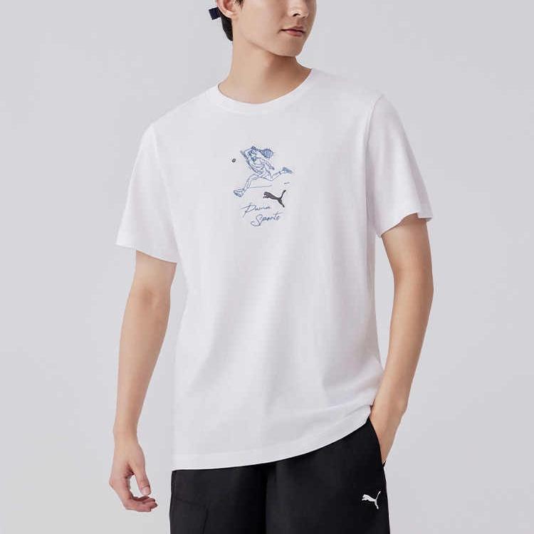 PUMA Team Graphic T-shirt 'White' Men's 627121-02