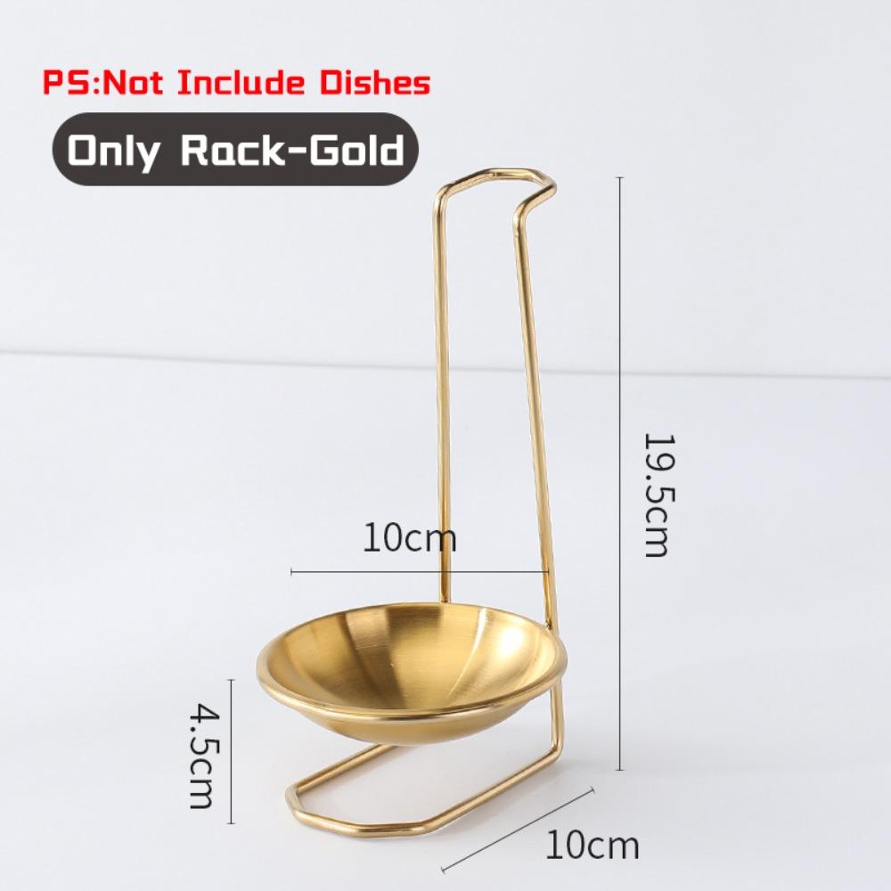Steel Soup Spoon Rest Stand Single/Double Ladle Spoon Utensil Rack Tableware Storage Shelf