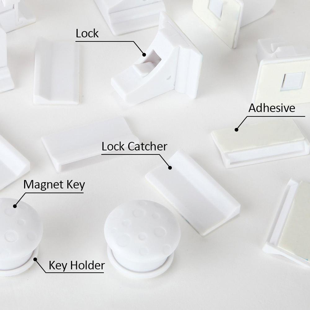 Baby Safety Lock Invisible Lock Kids Security Drawer Latch Cabinet Door Magnetic Child Safety Lock Limiter  Children Protection