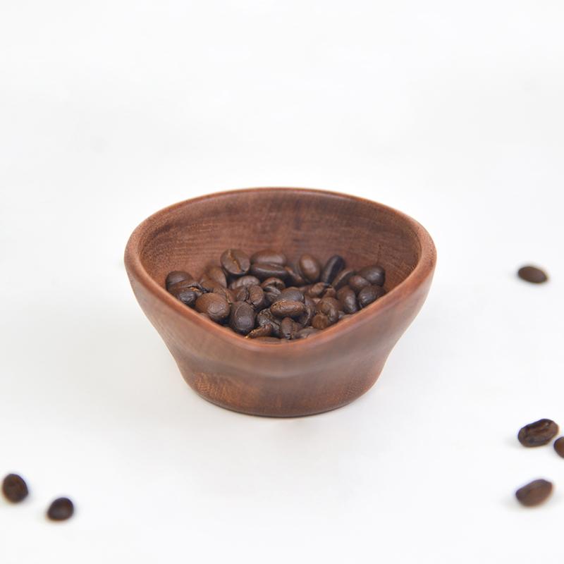 Wooden Coffee Bean Trays Solid Wood Coffee Bean Measuring Bowl Container Espresso Dosing Cup Display Tray Coffee Accessories