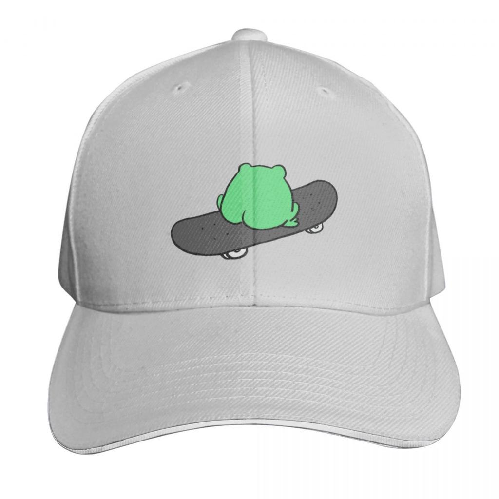 Frog On Skateboard Back View Baseball Cap Golf Hat Unisex Sun Hat Hat Unisex For The Sun Party For Unisex Womens