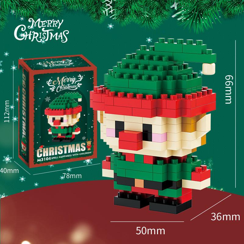 Christmas Gifts Reindeer Mini Building Blocks for Children Girl 6 Year Old christmas winter village mini blocks construction set