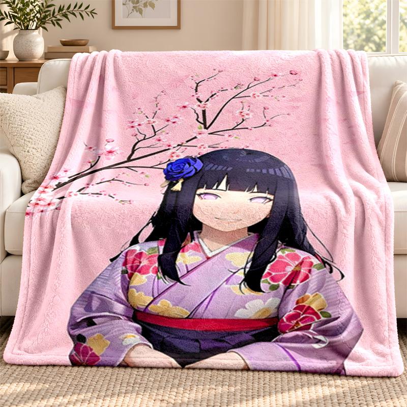 Coperta Hyuga Hinata Coperta in Flanella Morbida Accogliente Peluche per Divano Letto Leggera Decorazione per la Casa Campeggio all'Aperto