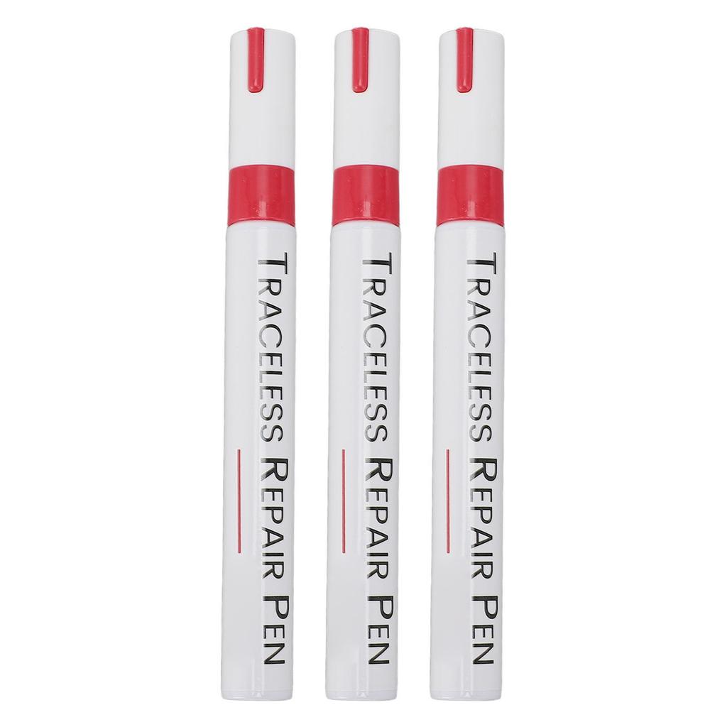 3Pcs Car Touch Up Paint Pen Scratch Remover Red Color Repair Restore Refurbished Fill Tool