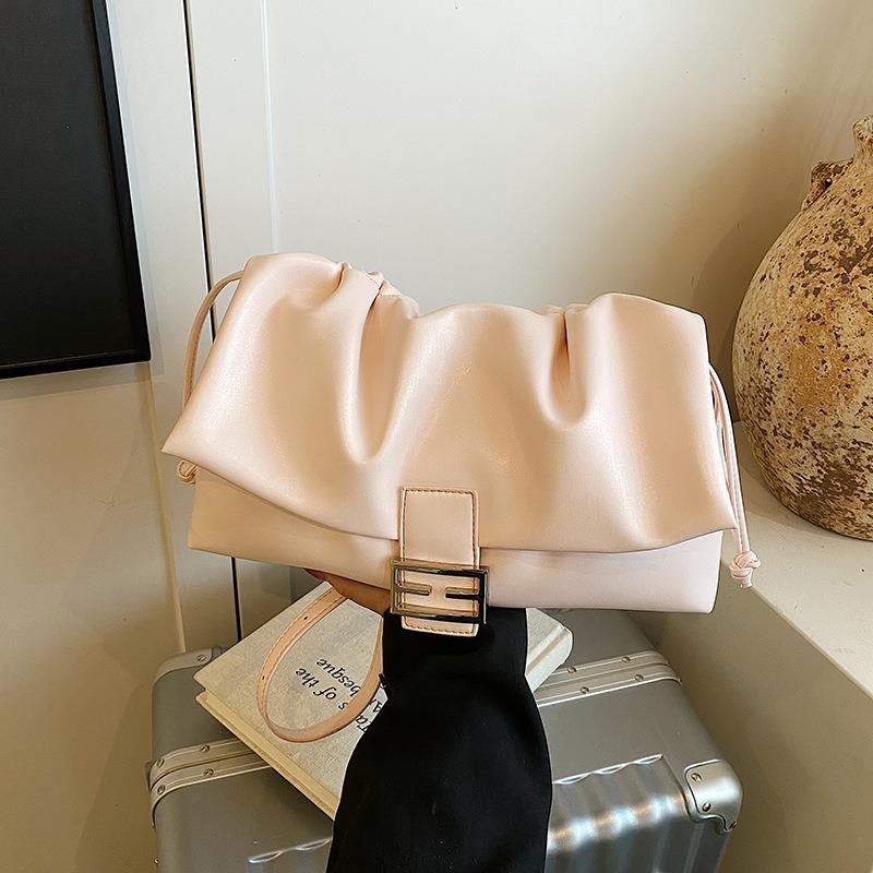 Large-capacity Bag Women's Summer New Fashion Niche Design Messenger Bag Single Shoulder Underarm Pleated Bag