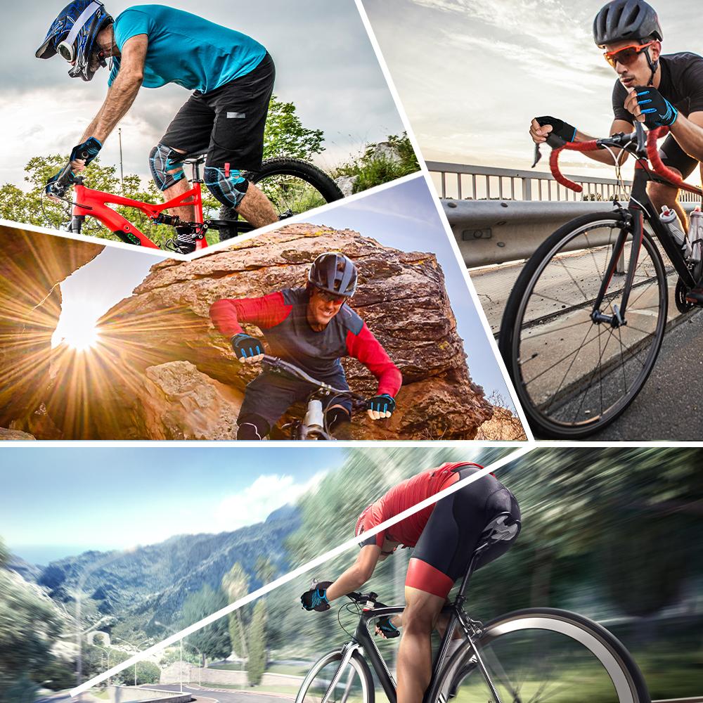 Guanti da Ciclismo Estivi Imbottiti 5mm Guanti da Mountain Bike Traspiranti Guanti da Ciclismo Mountain Road Ciclismo Guanti da Ciclismo Uomo Donna
