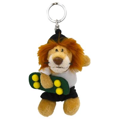 Niki Sleutelhanger, Leeuw, Skateboard, 3,9 inch (10 cm), Kinderen, Braun, 10 cm