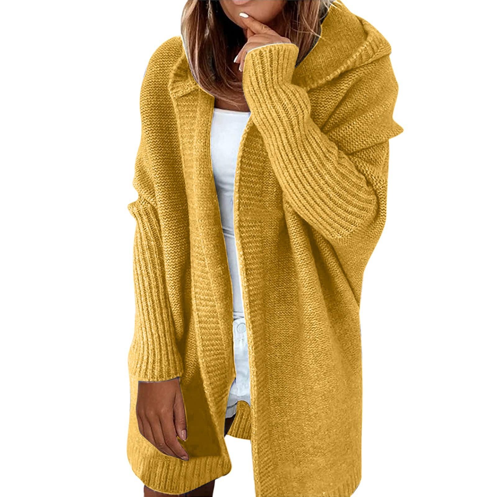 

Женское повседневное однобортное пальто-кардиган средней длины с лацканами XL