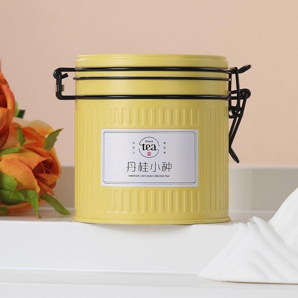 Tinplate Tea Storage Jar Sealed Tea Packaging Box Portable Tea Tin Can Wedding Candy