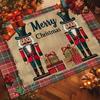 Christmas Nutcracker Welcome Carpet Hollyhock Patterned Entrance Living Room Festive Decorative Floor Mat Home Decor