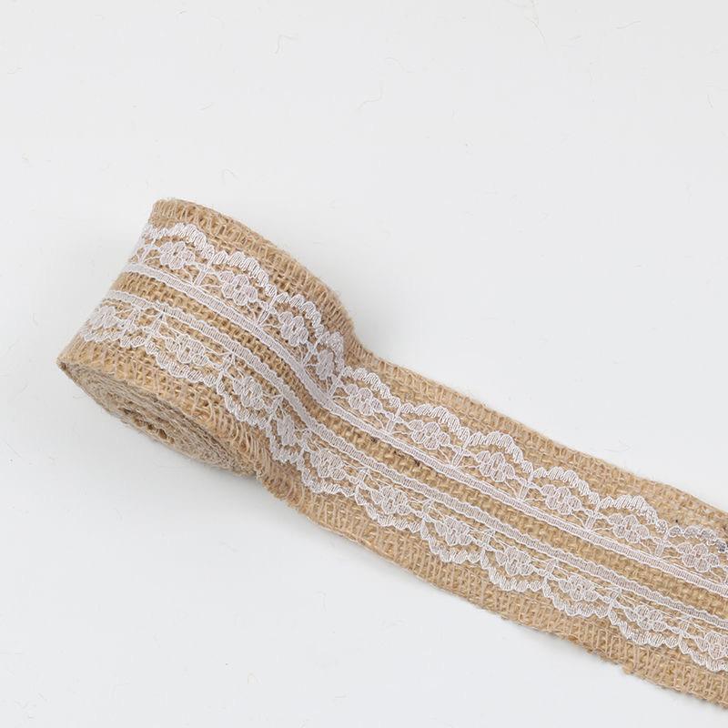 Leinen Spitze Bandbreite Hanfseil Streifen Dekoration Kindergarten Ring Spitze Leinen Rolle Handgefertigt DIY Material Zubehör