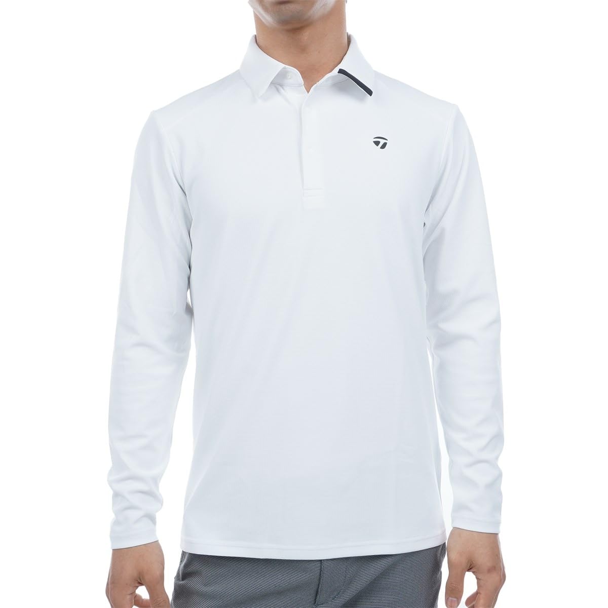

TaylorMade TM Basic L/S Polo Shirt, White, Size L, Men s, 2025SS UN612