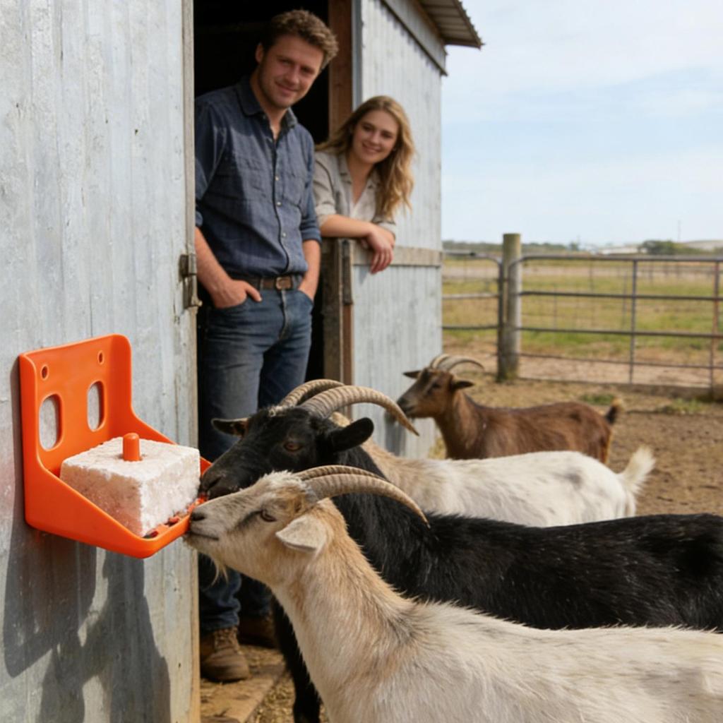 Deer Salt Lick Block Holder Mineral Feeder Stand Livestock Salt Block Holder for Cow Deer Goat Sheep Livestock Licking Eating