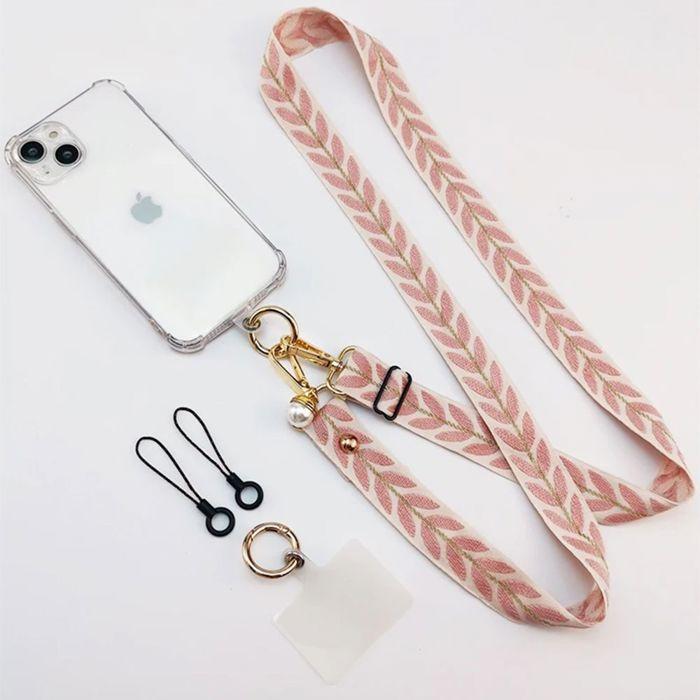 Protective Case - BOOLING - Samsung Galaxy S25 Ultra - Shockproof - Transparent - Pink Lanyard