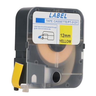 Etikettenband für MAX Line Maschine LM 380E LM 390A LM 370A LM 380A LM 380EZ 12mm 26.2ft Gelbes Selbstklebeetikettenband