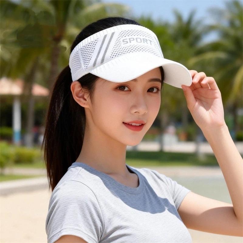 Outdoor Sport Sun Hat Caps Women Empty Top Hat Golf Tennis Hat Breathable Visor Baseball Cap Hiking Hat Cap For Women Men Summer