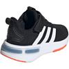 Adidas Racer Tr23 El K Comfortable Non-Slip Breathable Low-Top Casual Shoes Kids Sneakers Black White Fluorescent-Red ID0335