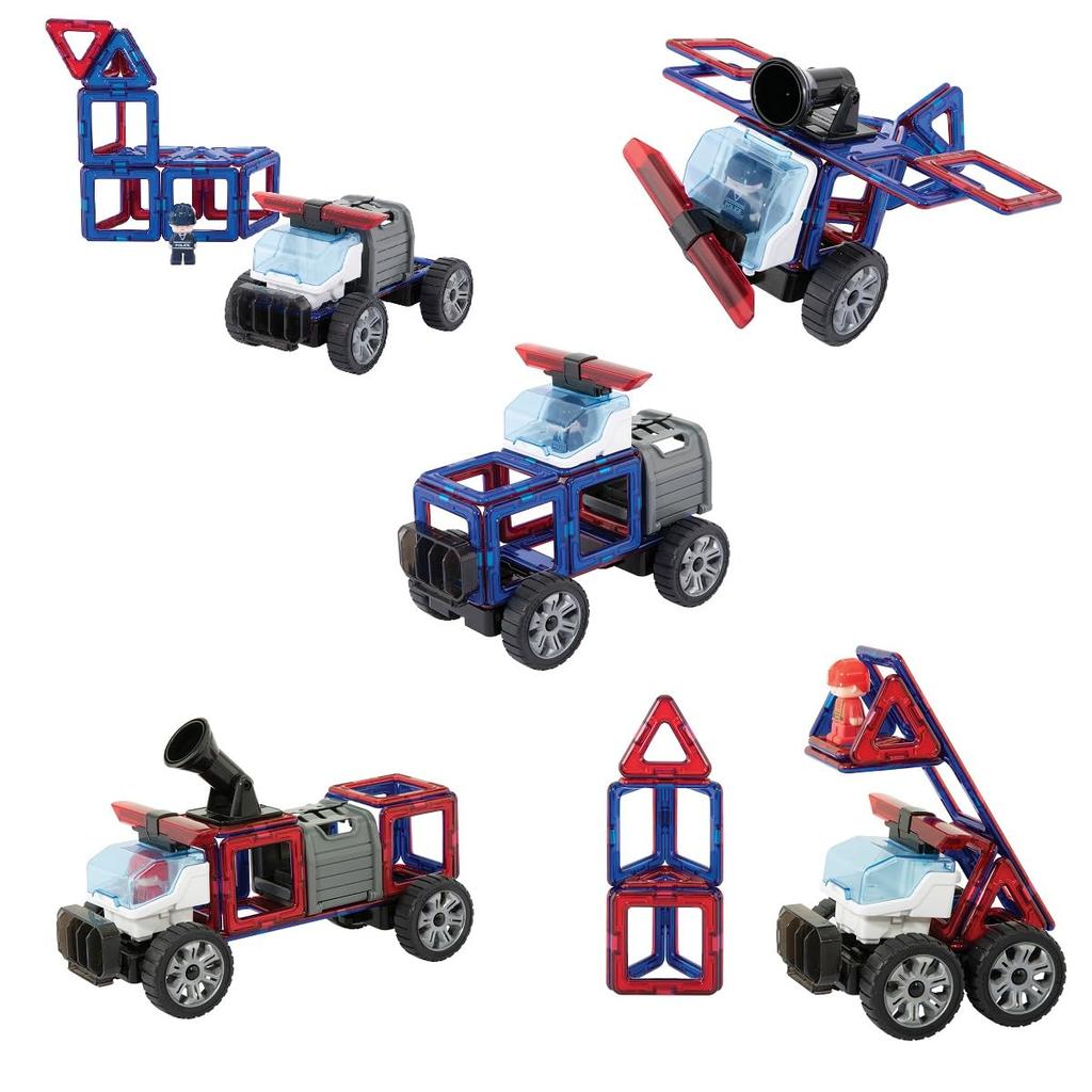 Bornelund Magformers Police & Rescue Set [26 Pieces] Ages 3 and Up (MF717001)