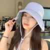 Summer Versatile and Fashionable Striped Big Hat Brim Small Fresh Striped Fisherman Hat Women Candy Color Pot Hat Sun Protection Fisherman Hat