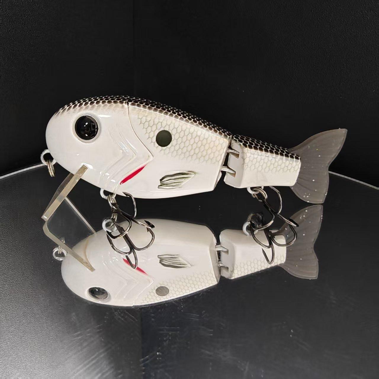 Two-Section Lifelike Fishing Lure with PVC Soft Tail 10cm 29.5g - Freshwater & Saltwater Bass Pike Fishing Bait