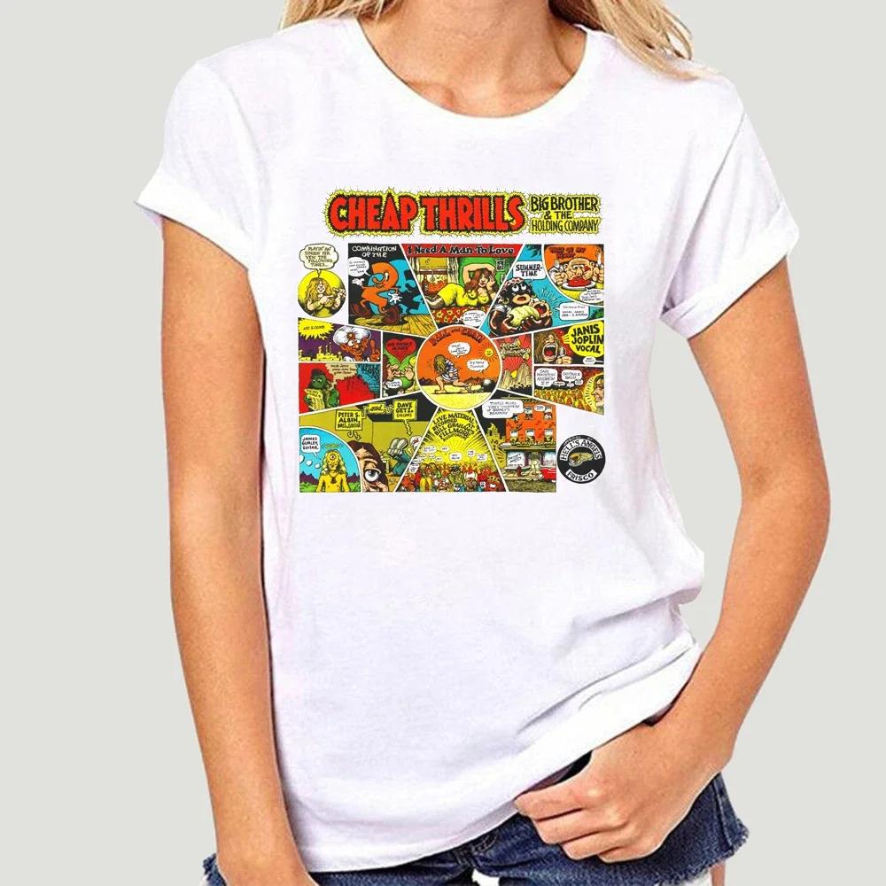 JANIS JOPLIN Cheap Thrills T-Shirt (Black) S-5XLHipster O-Neck Cool Tops 5766X