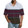 Men's Color-Block Collar Short-Sleeve Casual Top